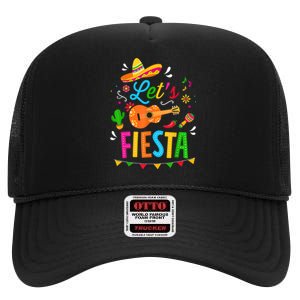 Let's Fiesta For Funny Cinco De Mayo Costume Party High Crown Mesh Back Trucker Hat