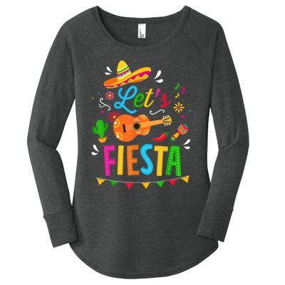 Let's Fiesta For Funny Cinco De Mayo Costume Party Women's Perfect Tri Tunic Long Sleeve Shirt