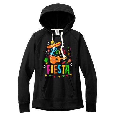 Let's Fiesta For Funny Cinco De Mayo Costume Party Women's Fleece Hoodie