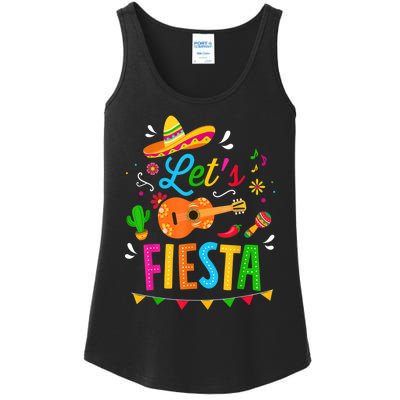 Let's Fiesta For Funny Cinco De Mayo Costume Party Ladies Essential Tank