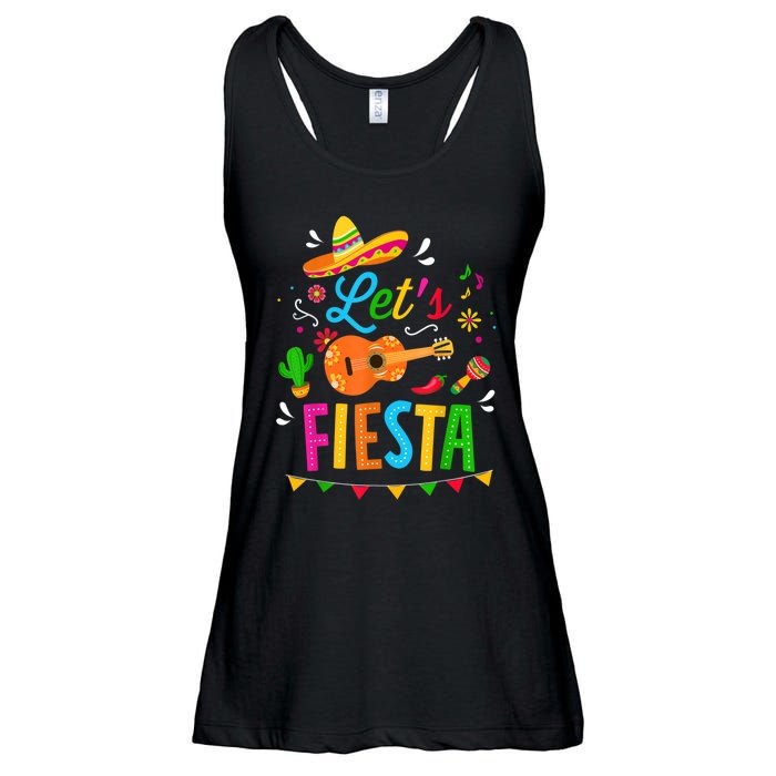 Let's Fiesta For Funny Cinco De Mayo Costume Party Ladies Essential Flowy Tank