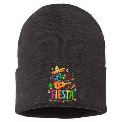 Let's Fiesta For Funny Cinco De Mayo Costume Party Sustainable Knit Beanie