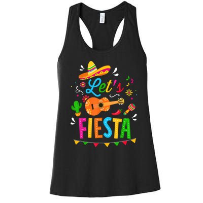 Let's Fiesta For Funny Cinco De Mayo Costume Party Women's Racerback Tank