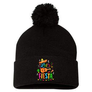 Let's Fiesta For Funny Cinco De Mayo Costume Party Pom Pom 12in Knit Beanie