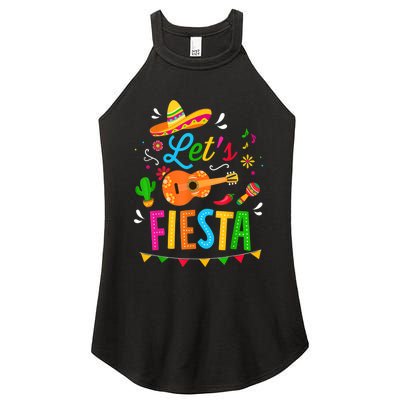 Let's Fiesta For Funny Cinco De Mayo Costume Party Women's Perfect Tri Rocker Tank