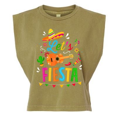 Let's Fiesta For Funny Cinco De Mayo Costume Party Garment-Dyed Women's Muscle Tee