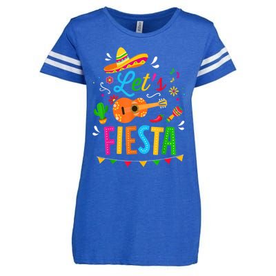 Let's Fiesta For Funny Cinco De Mayo Costume Party Enza Ladies Jersey Football T-Shirt