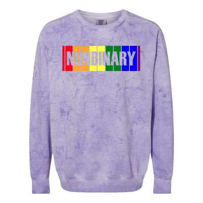 Lgbt Funny Gay Lesbian Bisexual Pride Nonbinary Great Gift Colorblast Crewneck Sweatshirt