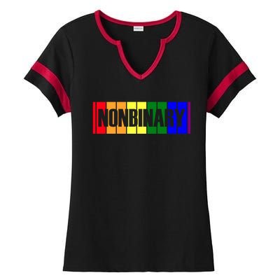 Lgbt Funny Gay Lesbian Bisexual Pride Nonbinary Great Gift Ladies Halftime Notch Neck Tee