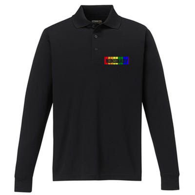 Lgbt Funny Gay Lesbian Bisexual Pride Nonbinary Great Gift Performance Long Sleeve Polo