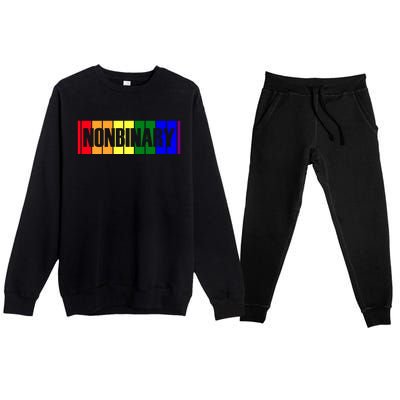 Lgbt Funny Gay Lesbian Bisexual Pride Nonbinary Great Gift Premium Crewneck Sweatsuit Set