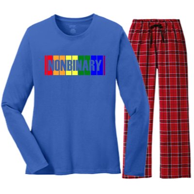 Lgbt Funny Gay Lesbian Bisexual Pride Nonbinary Great Gift Women's Long Sleeve Flannel Pajama Set 