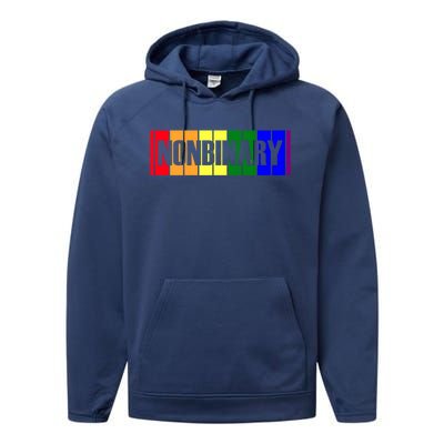 Lgbt Funny Gay Lesbian Bisexual Pride Nonbinary Great Gift Performance Fleece Hoodie