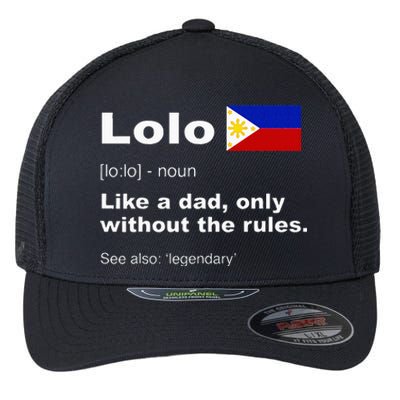 Lolo Filipino Grandpa Definition Funny Fathers Day Flexfit Unipanel Trucker Cap