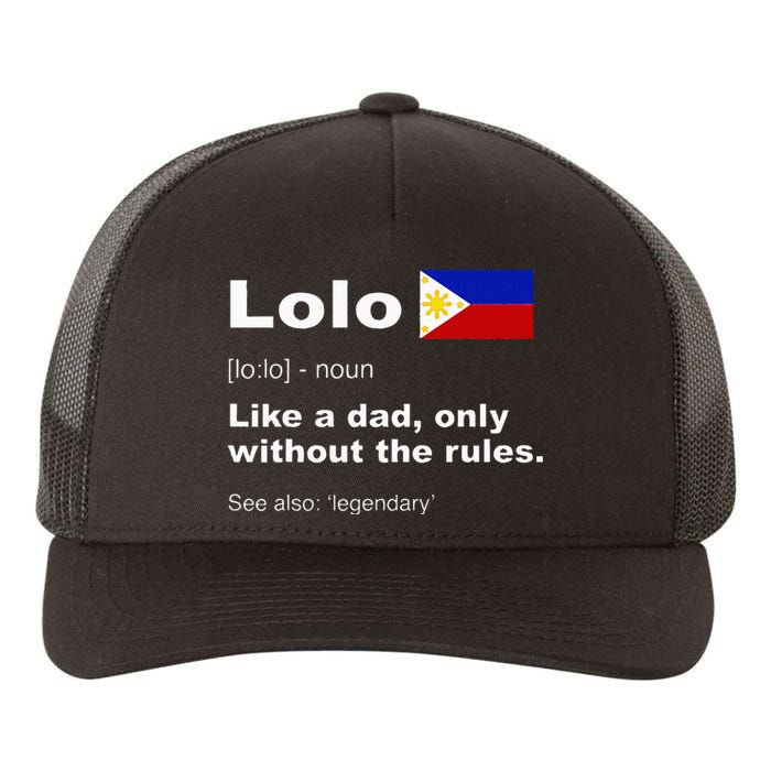 Lolo Filipino Grandpa Definition Funny Fathers Day Yupoong Adult 5-Panel Trucker Hat