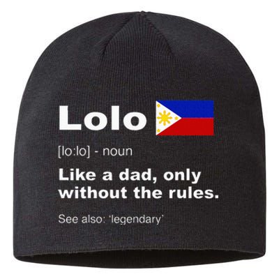 Lolo Filipino Grandpa Definition Funny Fathers Day Sustainable Beanie