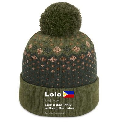 Lolo Filipino Grandpa Definition Funny Fathers Day The Baniff Cuffed Pom Beanie