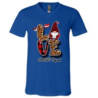 Love Funny Gnome Dental Squad Dentist Valentine's Day Dental Gift V-Neck T-Shirt