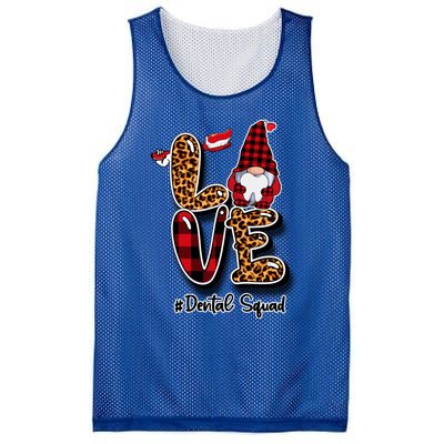 Love Funny Gnome Dental Squad Dentist Valentine's Day Dental Gift Mesh Reversible Basketball Jersey Tank