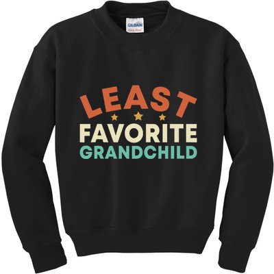 Least Favorite Grandchild Kids Sweatshirt