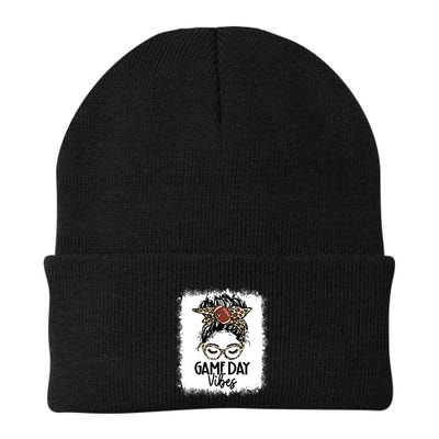 Leopard Football Game Day Vibes Football Mom Mothers Day Gift Beanie