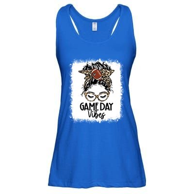 Leopard Football Game Day Vibes Football Mom Mothers Day Gift Ladies Essential Flowy Tank