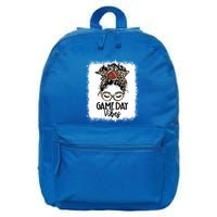 Leopard Football Game Day Vibes Football Mom Mothers Day Gift 16 in Basic Backpack