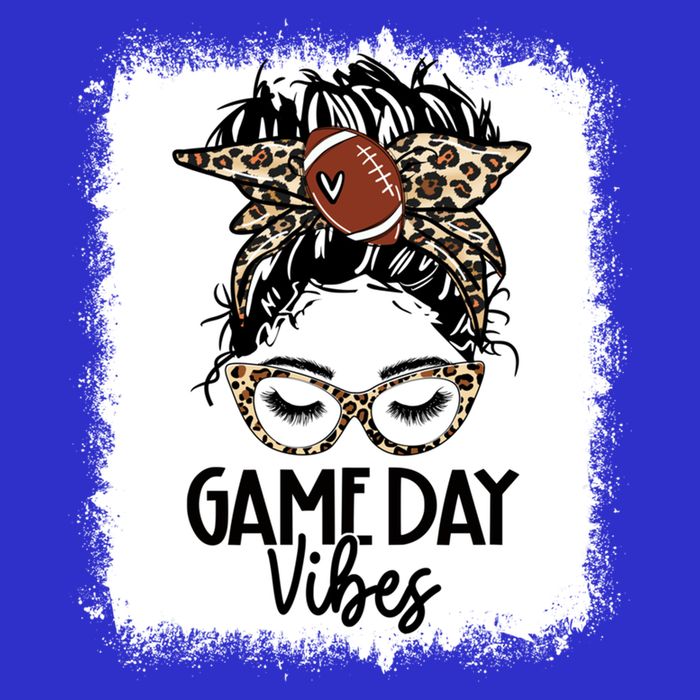 Leopard Football Game Day Vibes Football Mom Mothers Day Gift 16 in Basic Backpack