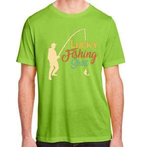 Lucky Fishing Gift For Fishing Dad Adult ChromaSoft Performance T-Shirt