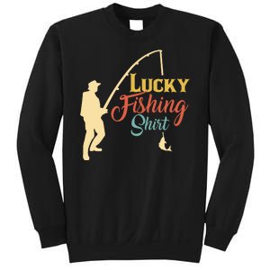 Lucky Fishing Gift For Fishing Dad Sweatshirt