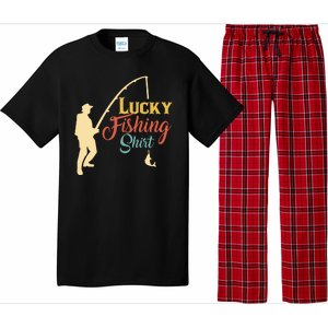 Lucky Fishing Gift For Fishing Dad Pajama Set