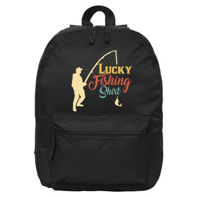 Lucky Fishing Gift For Fishing Dad 16 in Basic Backpack