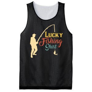 Lucky Fishing Gift For Fishing Dad Mesh Reversible Basketball Jersey Tank