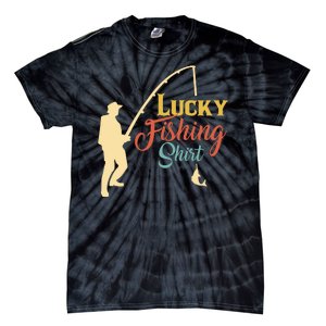 Lucky Fishing Gift For Fishing Dad Tie-Dye T-Shirt