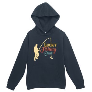 Lucky Fishing Gift For Fishing Dad Urban Pullover Hoodie