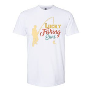 Lucky Fishing Gift For Fishing Dad Softstyle CVC T-Shirt