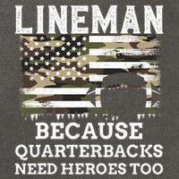 Lineman Football Gift Patriotic American Flag Camouflage Cotton Canvas Backpack