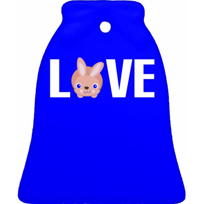 Love Funny Gift Christian Good Friday Easter Bunny Eastertide Cute Gift Ceramic Bell Ornament