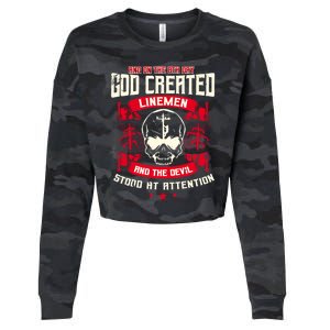 Line Funny Gift Line Worker The 8th Day God Created Line Gift Cropped Pullover Crew