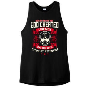 Line Funny Gift Line Worker The 8th Day God Created Line Gift Ladies PosiCharge Tri-Blend Wicking Tank