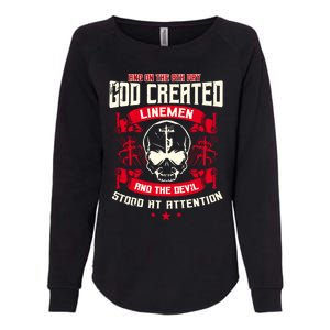 Line Funny Gift Line Worker The 8th Day God Created Line Gift Womens California Wash Sweatshirt