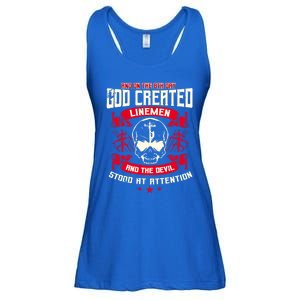 Line Funny Gift Line Worker The 8th Day God Created Line Gift Ladies Essential Flowy Tank