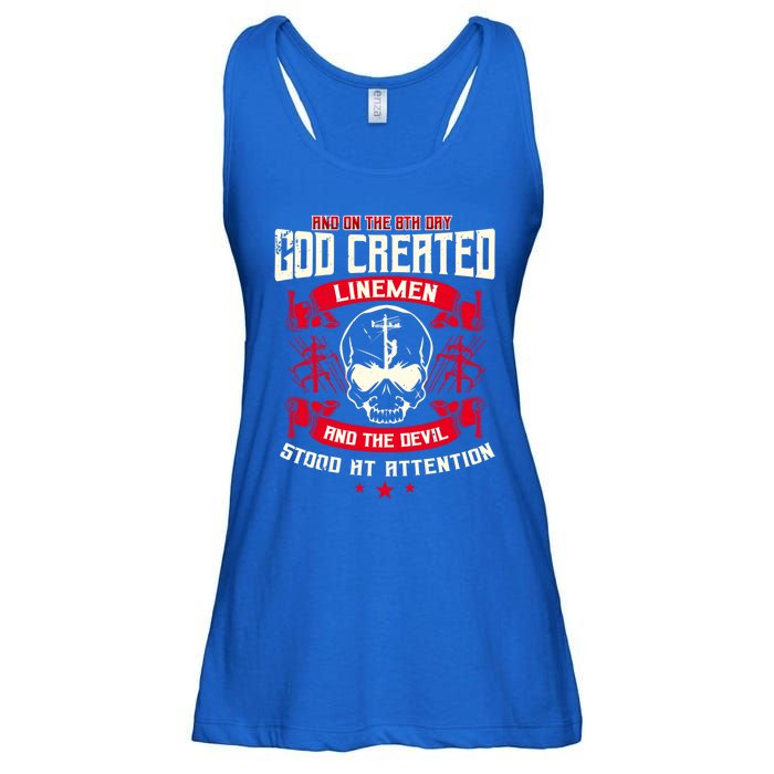 Line Funny Gift Line Worker The 8th Day God Created Line Gift Ladies Essential Flowy Tank