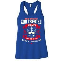 Line Funny Gift Line Worker The 8th Day God Created Line Gift Women's Racerback Tank