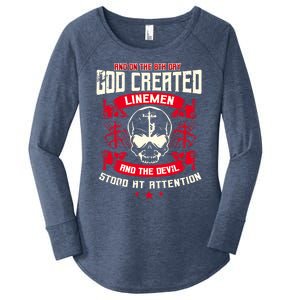 Line Funny Gift Line Worker The 8th Day God Created Line Gift Women's Perfect Tri Tunic Long Sleeve Shirt