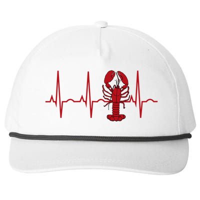 Lobster Funny Gift Lobster Heartbeat Hooded Gift Gift Snapback Five-Panel Rope Hat