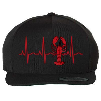 Lobster Funny Gift Lobster Heartbeat Hooded Gift Gift Wool Snapback Cap