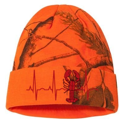 Lobster Funny Gift Lobster Heartbeat Hooded Gift Gift Kati Licensed 12" Camo Beanie