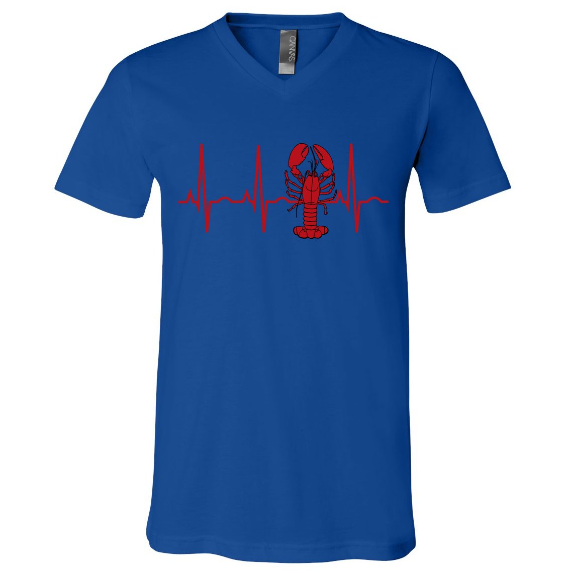 Lobster Funny Gift Lobster Heartbeat Hooded Gift Gift V-Neck T-Shirt
