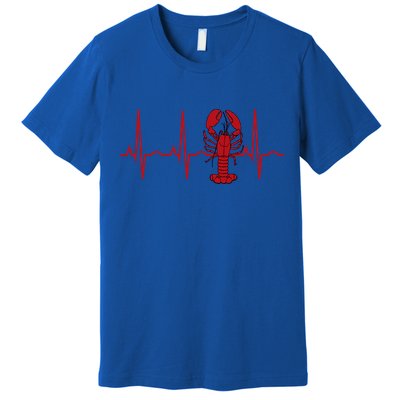 Lobster Funny Gift Lobster Heartbeat Hooded Gift Gift Premium T-Shirt